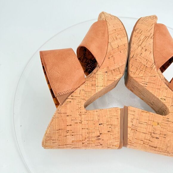 Korks Kork Ease Dezi Sandals Platform Brown Vegan Strappy Chunky Heel Size 11 - Picture 11 of 15
